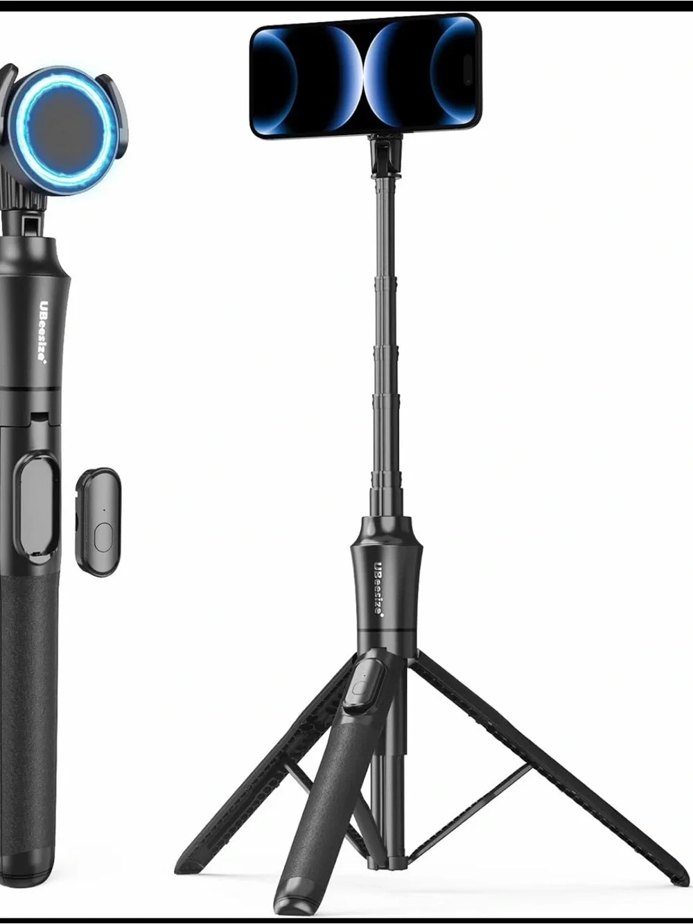 UBeesize Magnetic Selfie Stick Tripod Bluetooth Remote Phone Stand in Box